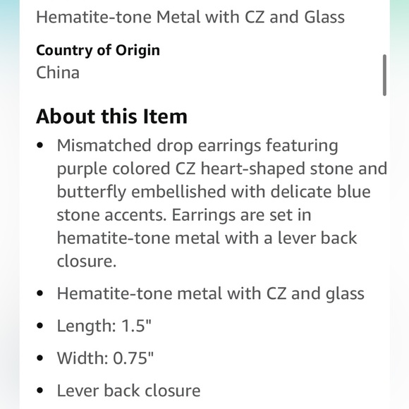 NIB Betsey Johnson mismatch drop butterfly earrings - Picture 5 of 6